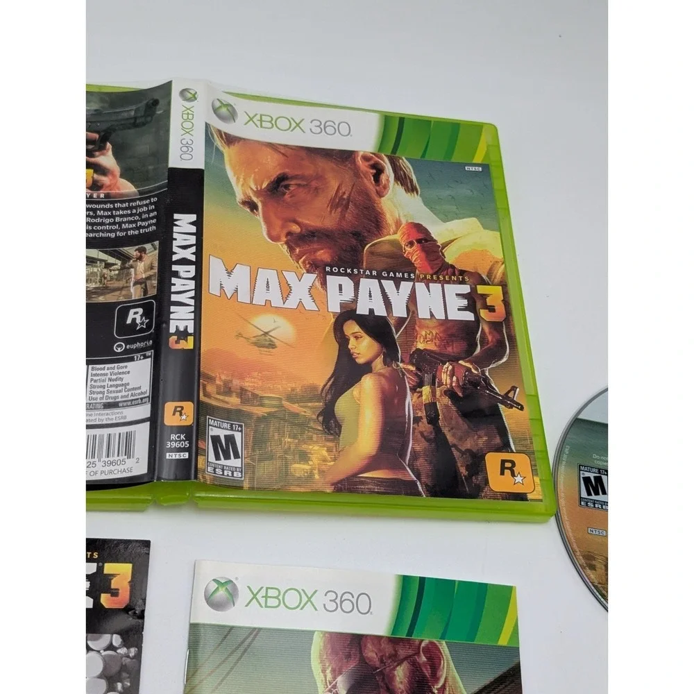 Max Payne 3 (Xbox 360) Tested & Complete With Manual & Insert CIB Clean Copy